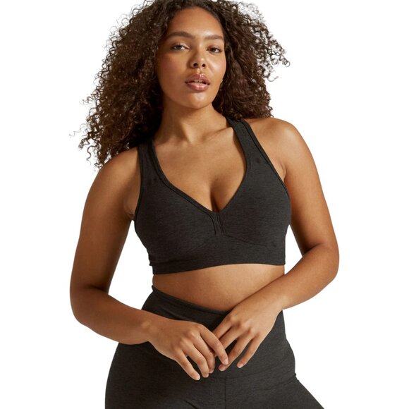 Beyond Yoga Spacedye Lift Your Spirits Bra Size Medium Darkest Night - Picture 1 of 11